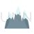 Ice Top Mountain Flat Multicolor Icon