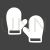 Pair of Gloves Glyph Inverted Icon