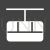 Cable Car Glyph Inverted Icon