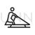 Riding Sled Line Icon