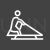 Riding Sled Line Inverted Icon