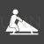 Riding Sled Glyph Inverted Icon