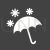 Umbrella with Snow Glyph Inverted Icon