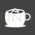 Cup of Coffee Glyph Inverted Icon