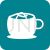 Cup of Coffee Flat Round Corner Icon