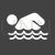 Swimming Person Glyph Inverted Icon - IconBunny