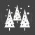 Snowing in trees Glyph Inverted Icon