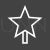 Christmas Star Line Inverted Icon