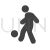 Football Player Glyph Icon - IconBunny