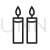 Two Candles Line Icon