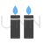 Two Candles Blue Black Icon