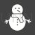 Snowman II Glyph Inverted Icon