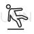 Falling off ice Line Icon