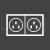 Electric Plugs Line Inverted Icon