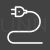 Electric Wire Line Inverted Icon