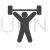 Weight Lifting Person Glyph Icon - IconBunny