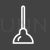 Plunger Line Inverted Icon