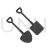 Spade and Shovel Glyph Icon