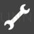 Two Header Wrench Glyph Inverted Icon