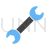 Two Header Wrench Blue Black Icon