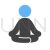 Yoga Blue Black Icon - IconBunny