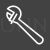 Wrench Line Inverted Icon
