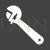 Wrench Glyph Inverted Icon