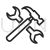Wrench and Hammer Line Icon