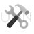 Wrench and Hammer Greyscale Icon