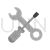 Wrench and Screw Driver Greyscale Icon