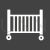 Baby Cot Glyph Inverted Icon