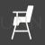 Baby Chair Glyph Inverted Icon