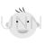 Smiling Baby Greyscale Icon