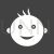 Smiling Baby Glyph Inverted Icon