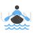 Rowing Person Blue Black Icon - IconBunny