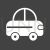 Toy Car Glyph Inverted Icon