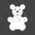 Stuffed Bear Glyph Inverted Icon