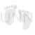 Baby Feet Greyscale Icon