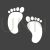 Baby Feet Glyph Inverted Icon