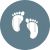 Baby Feet Flat Round Icon