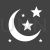 Moon and Stars Glyph Inverted Icon