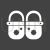 Baby Girl's Shoes Glyph Inverted Icon