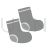 Baby Socks Greyscale Icon