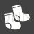 Baby Socks Glyph Inverted Icon