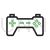 Gaming Console II Line Green Black Icon