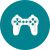 Gaming Console III Flat Round Icon
