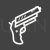 Pistol Line Inverted Icon