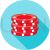 Poker Chips Flat Shadowed Icon
