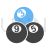 Snooker Balls Blue Black Icon