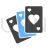 Deck of Cards Blue Black Icon